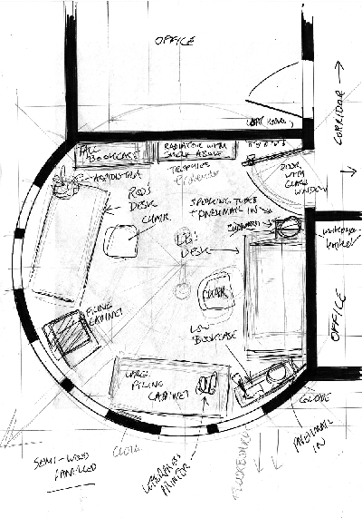 Plan of LeBrock's office