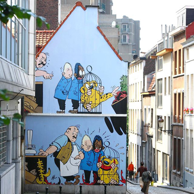 There’s a mural of them in Brussels.