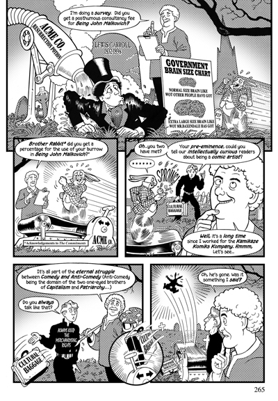 Leo Baxendale's last published comic work was the one-page strip that he spontaneously and very generously penned for my graphic novel Alice in Sunderland (2007), which featured both of us as characters, and which I drew in a mixture of our styles