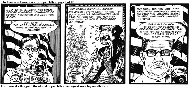 Click here for the next page in the Cannabis Conspiracy webcomic by Bryan Talbot