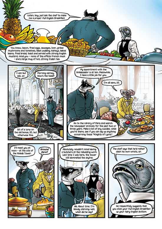 Page 31 of Grandville - the forthcoming graphic novel from Bryan Talbot