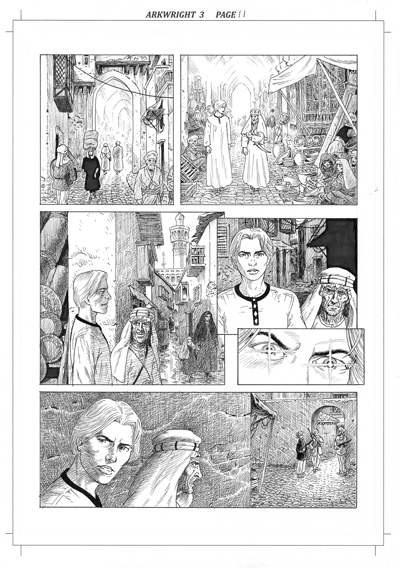 The Legend of Luther Arkwright page 11 Ink. A3 (42cm x 29.7cm) £350 