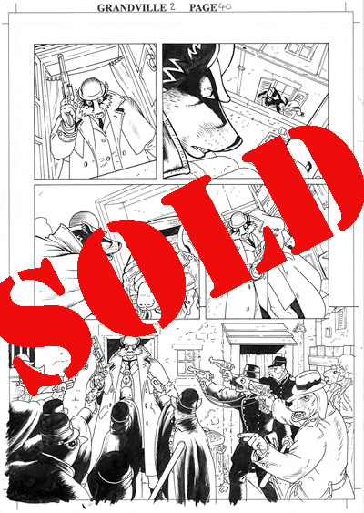 Grandville Mon Amour page 40: Ink on Bristol board, 29.7 x 42cm - £500