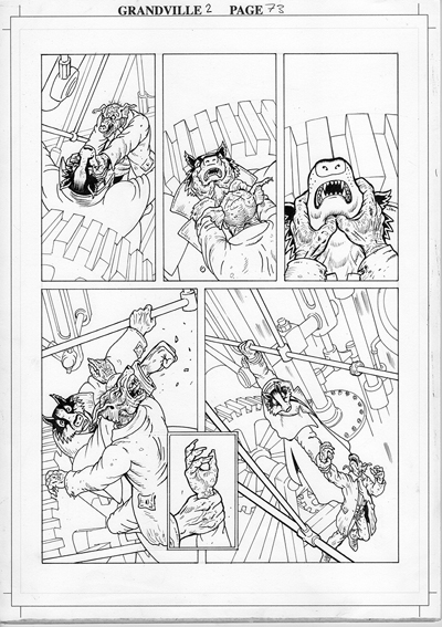 Grandville Mon Amour page 73 - Ink on Bristol board, 29.7 x 42cm - £300