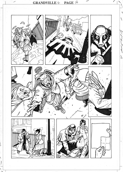 Grandville Noel: page 16 - Ink on Bristol board, 29.7 x 42cm - £450