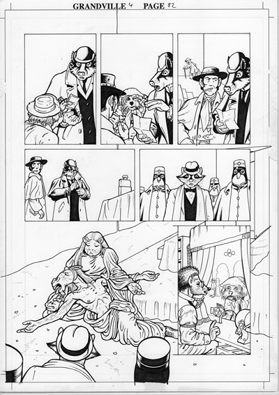 Grandville: Noël page 82 - Ink on Bristol board, 29.7 x 42cm - £400