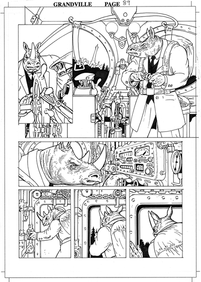 Grandville page 89 - Ink on Bristol board, 29.7 x 42cm - £250