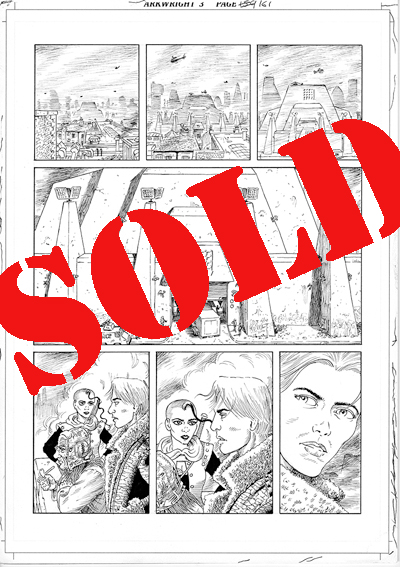 The Legend of Luther Arkwright page 161 - Ink on paper, 29.7 x 42cm - £300