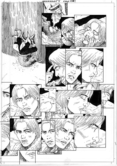 The Legend of Luther Arkwright page 182 - Ink on paper, 29.7 x 42cm - £450