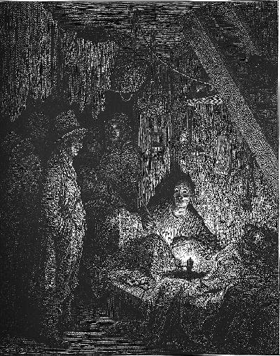 This room is based on Gustave Dore’s illustration of an opium den from London: A Pilgrimage (1872).