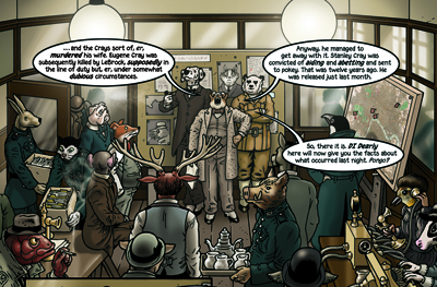 I've just uploaded the latest Grandville Force Majeure annotations covering pages 78 to 81.