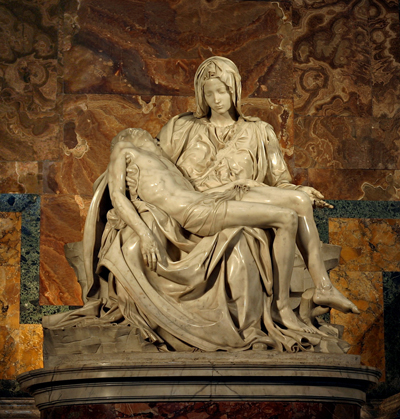 Here’s the famous one by Michaelangelo (1498 – 1499) which is housed in the Vatican.